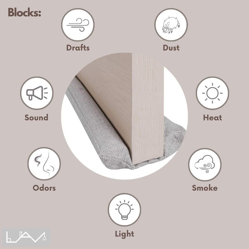 Lavish Home Décor Luxury Tweed Fabric Draught Excluder for Bottom