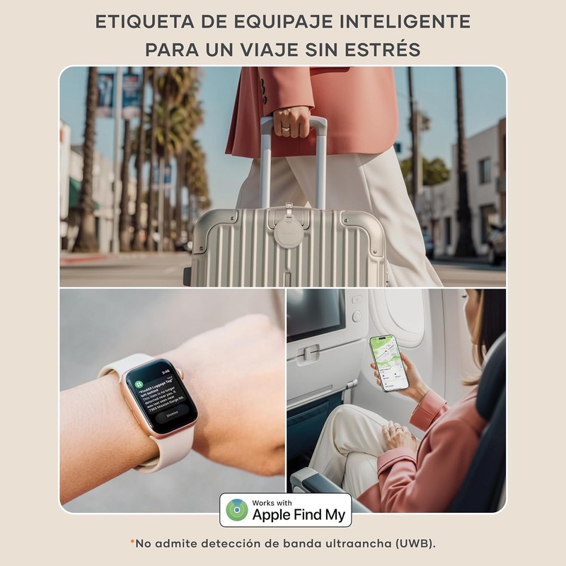 SATECHI FindAll Etiqueta para Equipaje, Find My, TSA, Arena