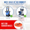 MEKOH Short Pressure Washer Gun, 4000 PSI High Power Washer