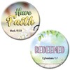 NewEights Short Inspirational Scriptures Buttons (1 Set X 10 Designs)
