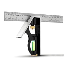 Escuadra de Combinación,Acero Inoxidable,12 Pulgadas y 30cm,Ajustable Escuadra Combinada,Escuadras para Carpintero(Metric a Imperial)