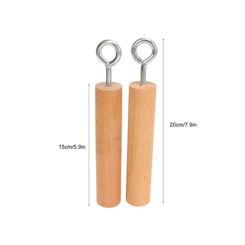 OUKENS Wooden Pull-Up Handles, Comfortable Handles for Building Muscle Strength,