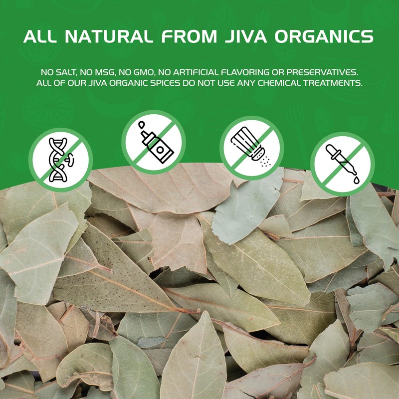 Jiva Organic Bay Leaves Whole 8 Ounce Bulk Bag