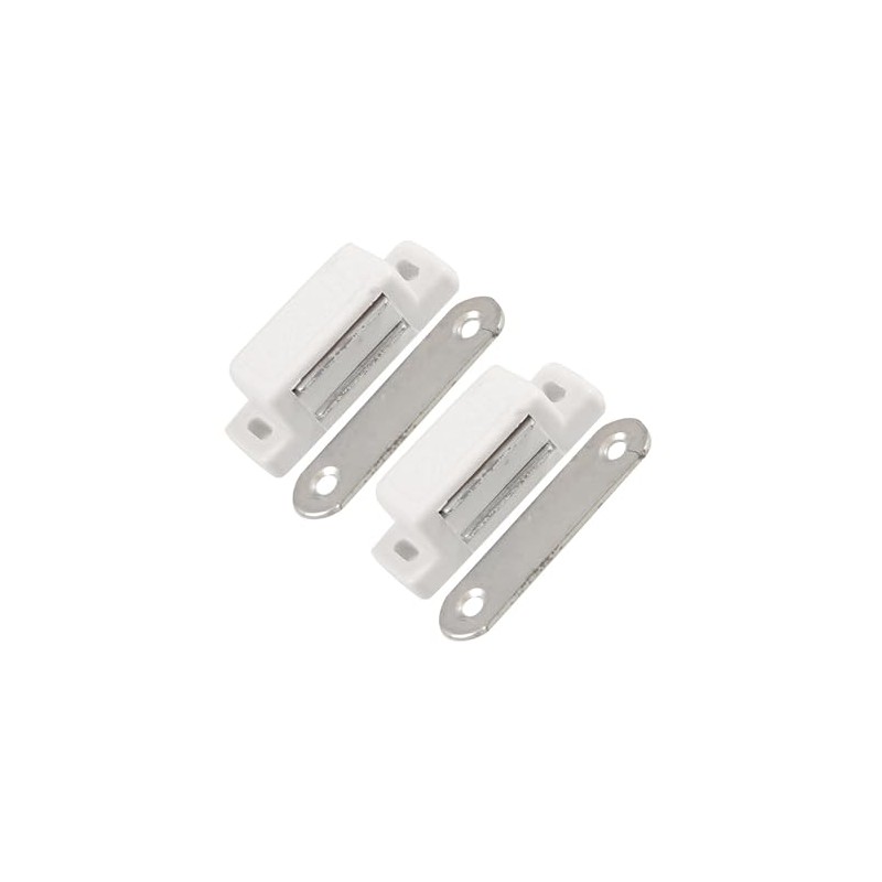 REPAIROCK 2pcs Plastic Shell Metal Plate Cabinet Door Cupboard Magnetic