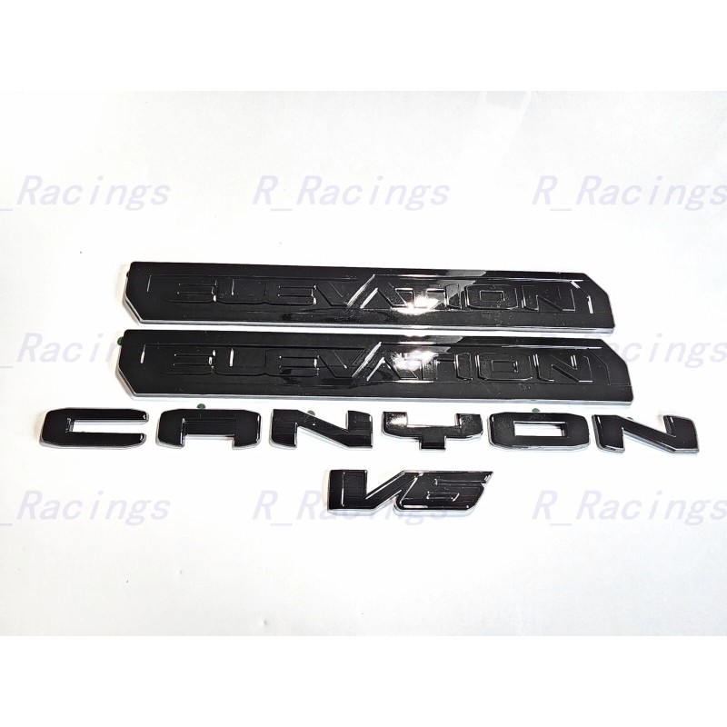GMC Overlay 4PCS Gloss black Door Rear Elevation Canyon V6