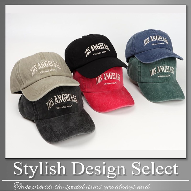 Buzz Selection CAP380 Denim Embroidered Cap, Brim, Stylish, BB Cap,