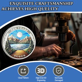 10 Years Sobriety Coin Ten Years Sober Sun Sobriety Coins AA Chips and Medallion Alcoholics Anonymous Coin Recovery Anniversary Token Sobriety Gifts for Women Men