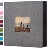 Linen 4x6 Photo Album with Cover Window, 200/300/600 Pockets