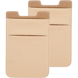 FOMIYES 2 Fundas Adhesivas para Teléfono Móvil Bolsillo Trasero, Material Pu y Pvc, Elásticas Residuos, Soporte Práctico para Tarjetas y Accesorios Celulares