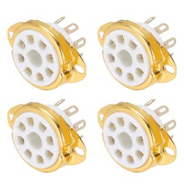 MECCANIXITY 4 Pcs 8pin Tube Socket Ceramic Tube Socket,Vacuum Tube Protect Tube Pin Socket PCB Tube Socket White