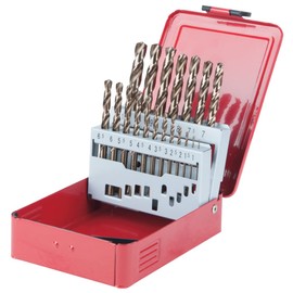 KS Tools 330.3610 HSS-G Co 5 Twist drill set, in metal case 19 pcs 1-10mm