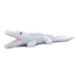 The Petting Zoo White Alligator & Blue Eyes Stuffed Animal Plushie, Gifts for Kids, Wild Onez Zoo Animals, Alligator Plush Toy 16 Inches