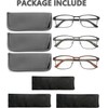 HOTJOJO 3 Pack Bifocal Reading Glasses for Men, Blue Light