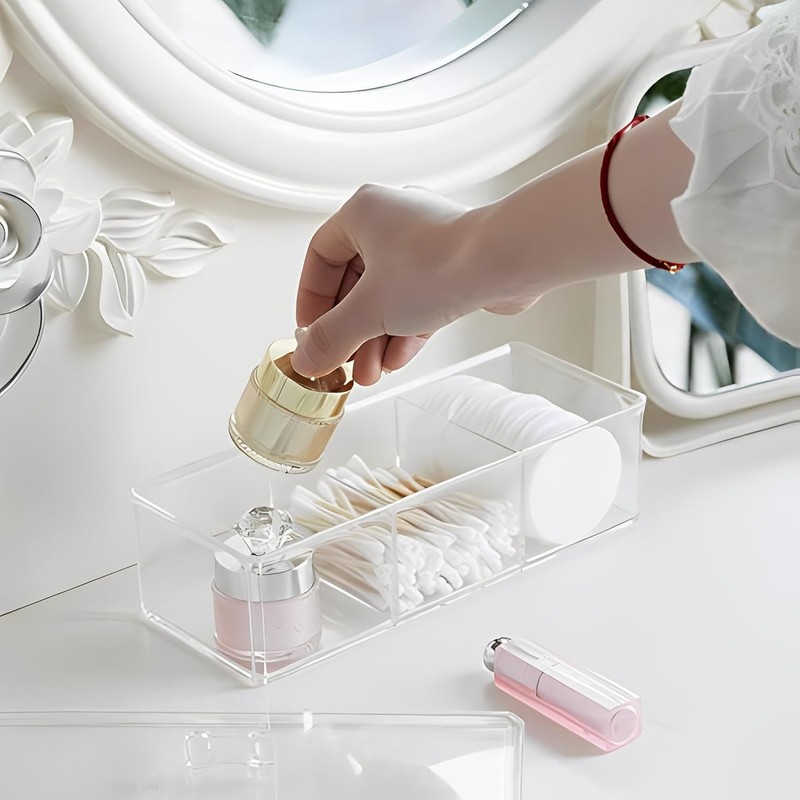 Acrylic Multifunctional Home Decor For Cosmetic Q-tip Cotton Swabs Cotton