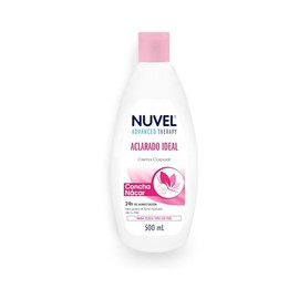 Nuvel Crema Corporal Aclarado Ideal con Cocha Nacar, 500 ml, Recupera el tono Natural de tu piel. 24 horas de humectación