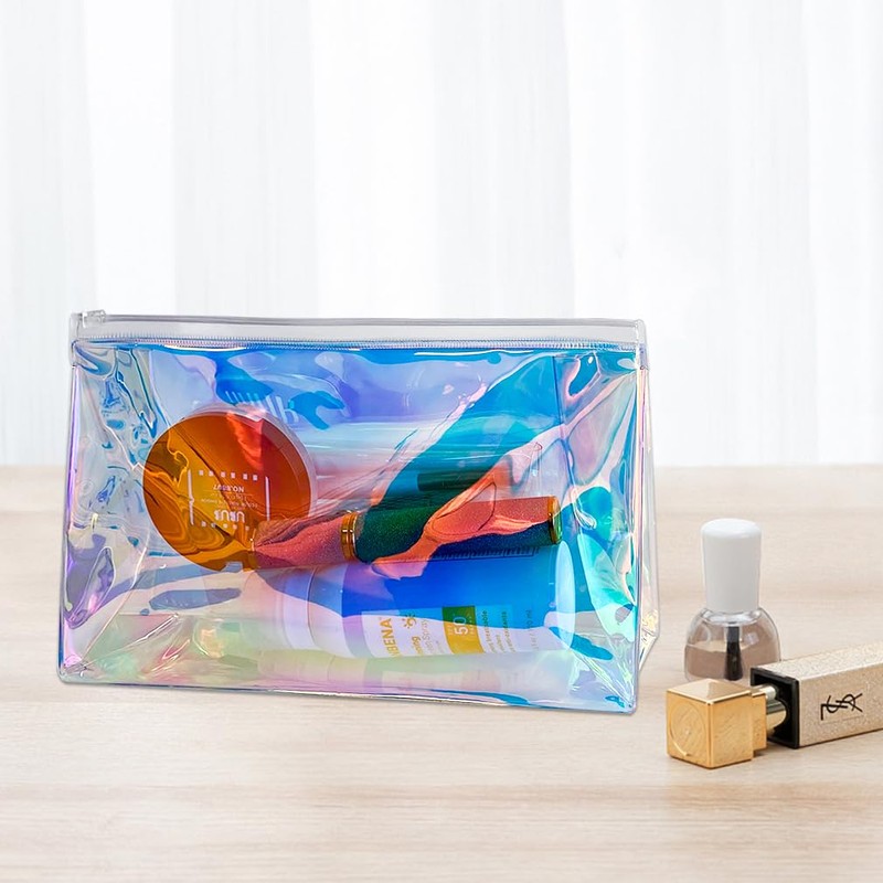 TotePrint Holographic Phantom PVC Waterproof Makeup Pack for Travel Makeup,