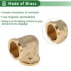 HEROFFIX Brass Pipe Fittings 1/2" Female Thickened Internal Thread Elbow