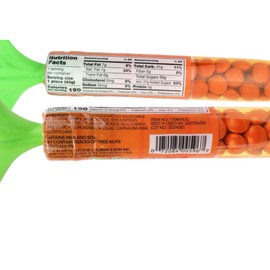 Needzo Plastic Carrot Filled with Orange Easter Chocolatey Pieces, Crunchy Shell Candy Coated Chocolatey in Tubes Shaped Like Carrots, Basket Stuffer Candies, Pack of 3