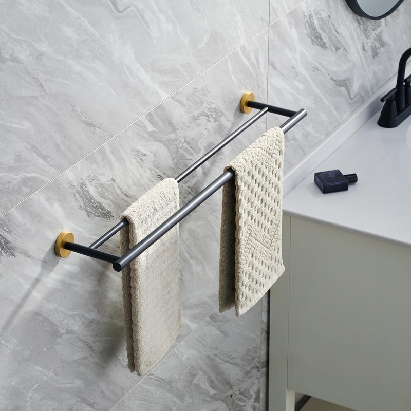 Miyili 30-Inch Bathroom Double Towel Bar SUS 304 Stainless Steel