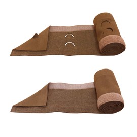 Royal Designs, Inc. VCO-1008BB-2 Adjustable Neoprene Cable Management Sleeve with Touch Fastener, 4 ft Long, Reversible Brown/Light Brown Color Combinations, Set of 2 (1 with Slits, 1 Without)