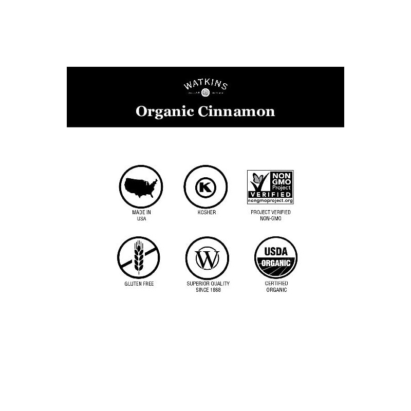 Watkins Gourmet Organic Cinnamon Sticks, 1.2 oz (Pack of 1)
