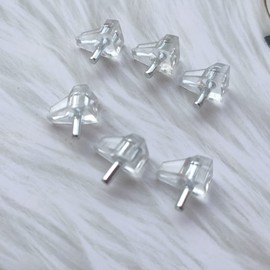 1/8 Inch 3mm Clear Shelf Support Pegs Plastic Cabinet Shelf Supports Pins Replacement, Shelf Holder Pins Clips for Furniture Book Bracket Steel Pin (50 Pack)