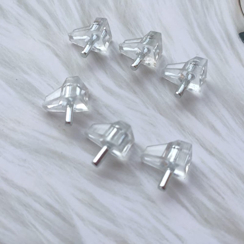 1/8 Inch 3mm Clear Shelf Support Pegs Plastic Cabinet Shelf