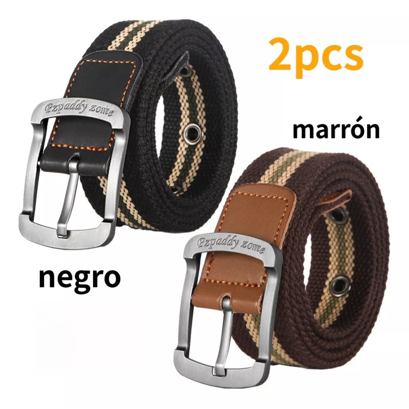 MINI BOXX Cinturones Para Hombre Casual Cinturón De Lona Ajustable