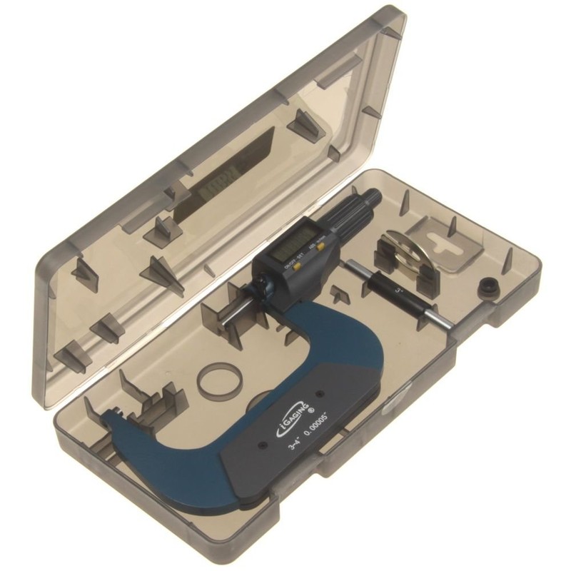 iGaging 3-4" Digital Electronic Outside Micrometer w/Large LCD Display Inch/Metric