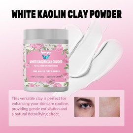 Eyaeyao Kaolin Clay Powder, Natural White Powdered Clay for Seed Bombs, White Clay Mask, DIY Spa, Soap, Bath Bomb, Deodorant, Can be Used as Kaolin Clay for Gardening (8 Ounces)