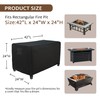 iBirdie Rectangular Gas Fire Pit Table Cover 42 x 24