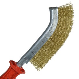 Italian Brass Coated Wire Spid Brush Rust Removal Cleaning Hand Brush 6 Pack