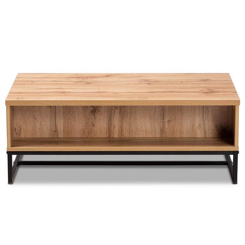 Baxton Studio Franklin Coffee Tables, Oak/Black