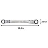 TONE Double Swivel Ratchet Box Wrench HPRMFW-1417 Double-sided width 0.55
