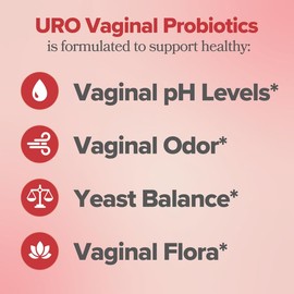 O Positiv O Positiv URO Vaginal Probiotics for Women pH Balance with Prebiotics & Lactobacillus Probiotic Blend - Vaginal Health Supplement - Promote Healthy Vaginal Odor & Vaginal Flora, 60 Count (Pack of 2)