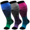 bropite 3 Pairs Plus Size Compression Socks Extra Wide Calf