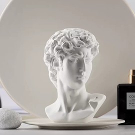 PIGPIGFLY Michelangelos David Bust Statue, Decorative Living Room, Statue of David, Home Store Decoration, Modern Living Room Ornaments, Polyresin, Gift (David)