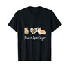 Peace Love Corgi Cute dog lovers tee for corgi Owners