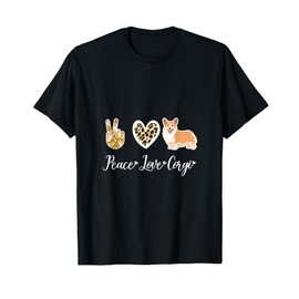 Peace Love Corgi Cute dog lovers tee for corgi Owners T-Shirt