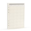Harphia 6 Ring Binder Refill, Undated A5 Planner Inserts, Monthly
