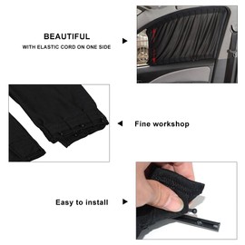 Car Curtains, Universal Car Window Screens, Window Shades Auto Privacy Shade Valances, Auto Shade Valances for Side Window Universal Windshield Sunshade Van Curtain Mesh Screen