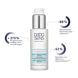 DADO SENS Pigmentcare Anti-Pigment Spot Serum (50 ml) - Reduces Age Spots, With Hyaluronic Acid & Shea Butter, Supports the Skin Protection System, Vegan