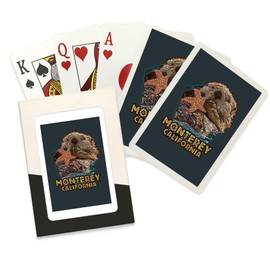 Lantern Press Monterey, California, Sea Otter, Mosaic, (52 Playing Cards, Poker Size Card Deck with Jokers)