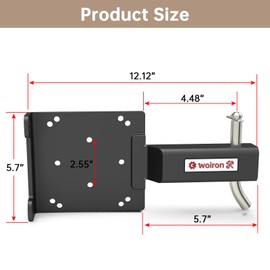 Universal 2" Receiver Trailer Hitch Winch Mount Plate ,Winch Mounting Bracket,Winch Mounting Plate (Balck)