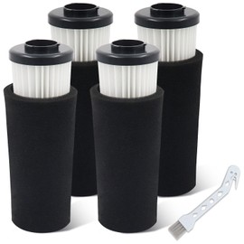 F112 Filter Replacement 4 Pack Compatible with Dirt Devil Upright Vacuum Cleaner, Pre Motor Endura Odor Trapping Filter Set, Replace part AD47936