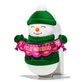 White Barn FELIZ NAVIDAD SNOWMAN NIGHTLIGHT Wallflowers Fragrance Plug