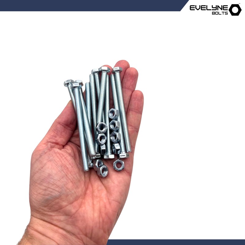 M6 Nuts & Bolt 10 Pack (M6 x 80mm Bolts