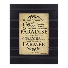 So God Made a Farmer on The Eigth Day Black 8 x 10 Sentimental Framed Art Plaque - Holds 5x7 Photo