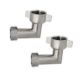 90-Degree Hose Elbow For RVs—Stainless Steel Construction—GHT3/4"Garden Hose Elbow Connector—Convenient Easy Grip Connector—For RV Water Hoses, Residential Outdoor Faucets —2Pack (2-Pack)