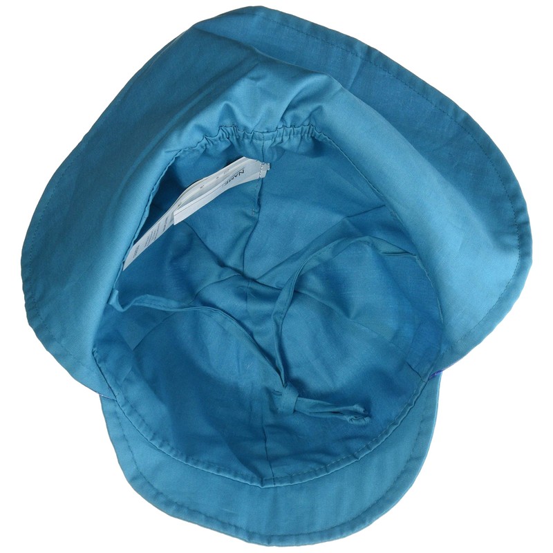 maximo Boys' Peaked Hat, Checked Hat, Multicoloured (Cerulean- Dark Blue